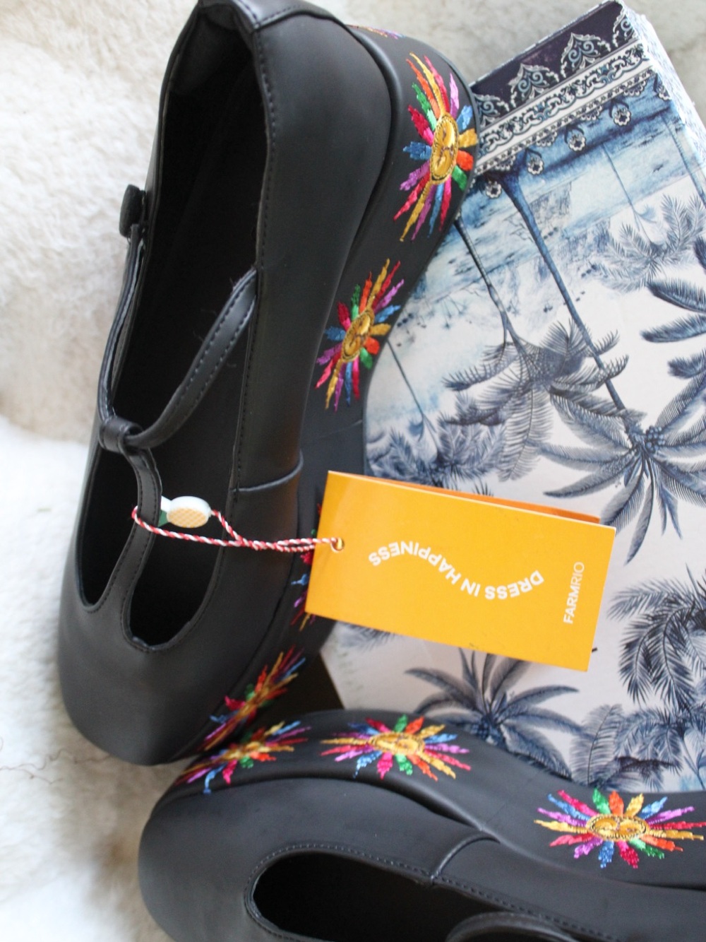 FARM Rio Rainbow Sun Platform Mary Jane Shoes NWT | US 9.5 / EU 41 | - Picture 15 of 16